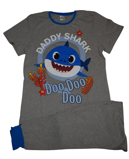 12 Mens Daddy Shark Pyjamas,Only £4.00 each.