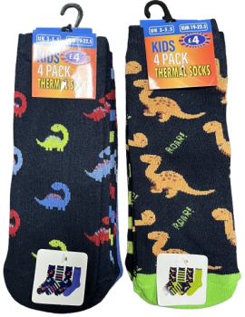 12 Younger Boys 4Pack Thermal Socks