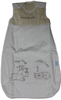 5 Baby Cotton Kiddy Kaboosh Sleeping Bags 2.5 TOG Sleeping with Big Dog & Little Cat 6-18 Months