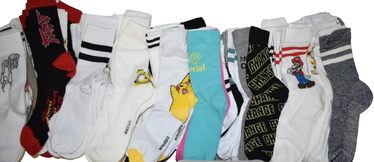 100 Pairs Of Assorted Sports Socks