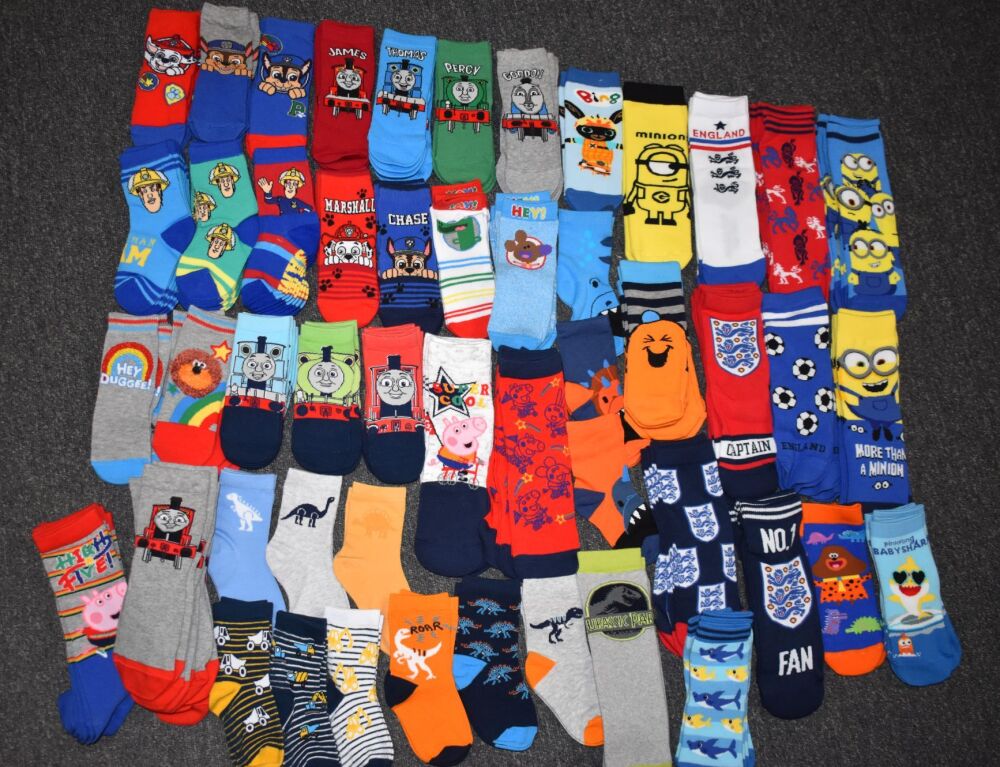 26 Boy's Socks Assorted Sizes