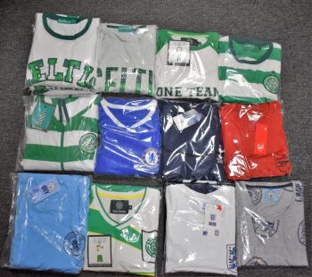 14 Adult's Long & Short Football Pyjamas