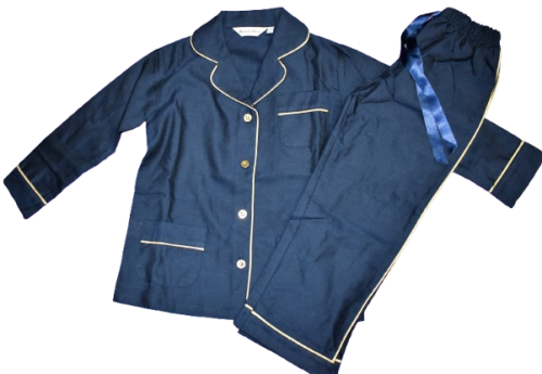 9 Girls Navy Cotton ppyjamas