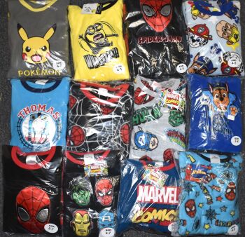 9 Boys Fluffy Character Pyjamas