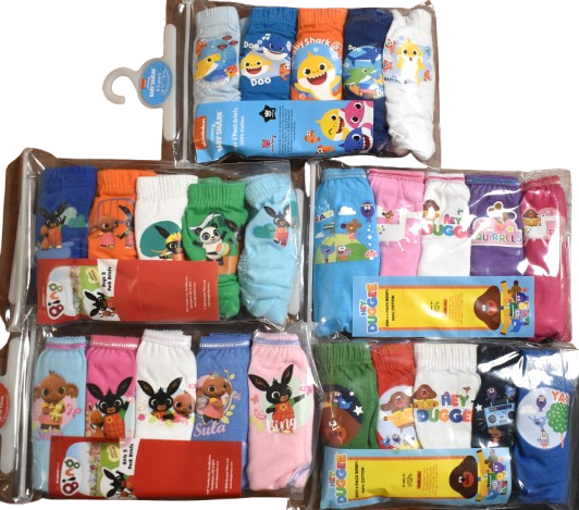 BULK DEAL: 90 5 Pack Assorted Character Briefs, Just £1.30 Per Pack Of 5!