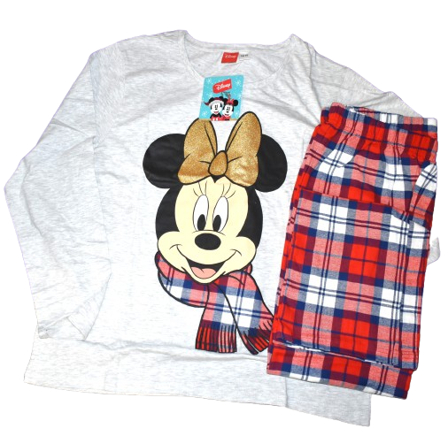 1Ladies Minnie Mouse Christmas Pyjamas Size 14-16