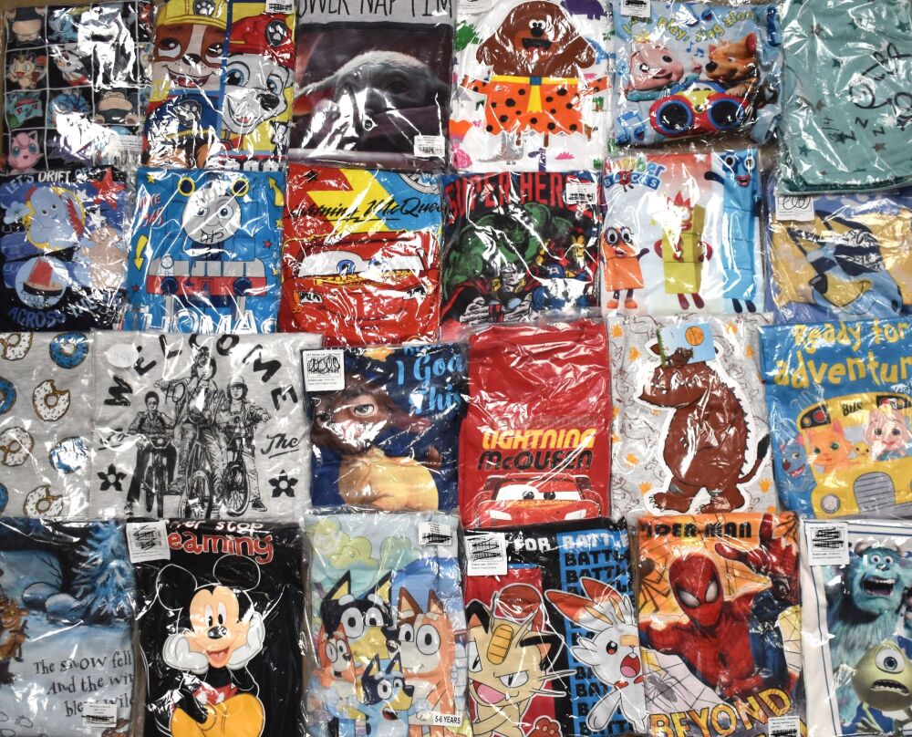 33 Boys Assorted Character Long Leg Pyjamas