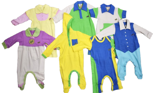 96 Assorted Organic Cotton Baby Rompers, Just 66p each!