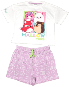 15 Squishmallow Short Pyjamas Sized 6-7