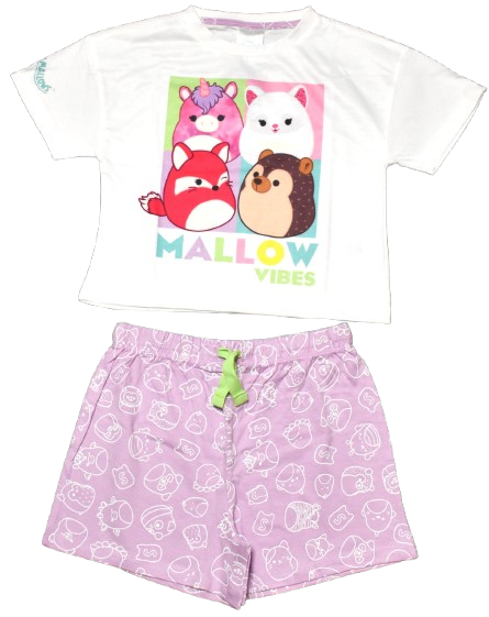 15 Squishmallow Short Pyjamas Sized 6-7
