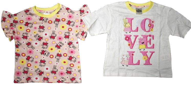 10 Peppa Pig 2 Pack T-Shirts