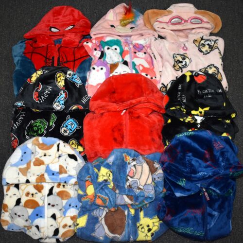 11 Kids Character Fleece Onesies With Hoods