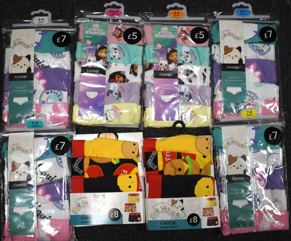 Kids Assorted Character Briefs Bundle