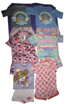 7 Girl's Assorted Character Short Pyjamas NO LABELS