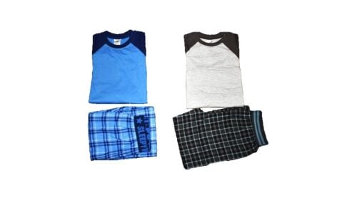 19 Boys Long Sleeve Checked Pyjamas