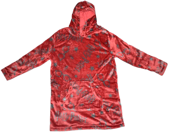 8 Kids Burgundy Harry Potter Oodies One Size (6-13Years)
