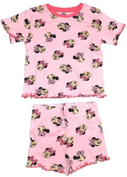 18 Girls Pink Minnie Mouse Short Pyjamas