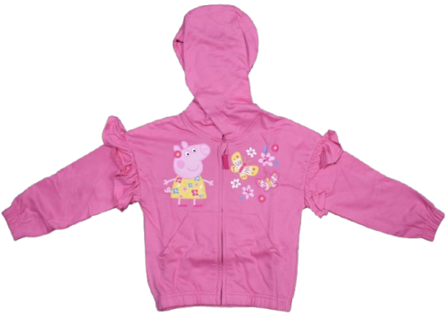 5 Girls Peppa Pig Zip-Up Jackets Size 5-6