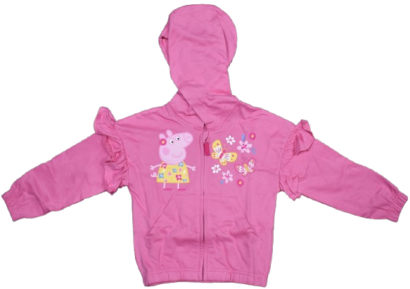 5 Girls Peppa Pig Zip-Up Jackets Size 5-6