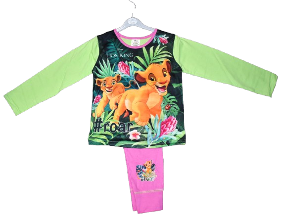 18 Girls Green Lion King Pyjamas