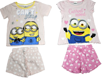 22 Girls Mixed Minions Short Pyjamas