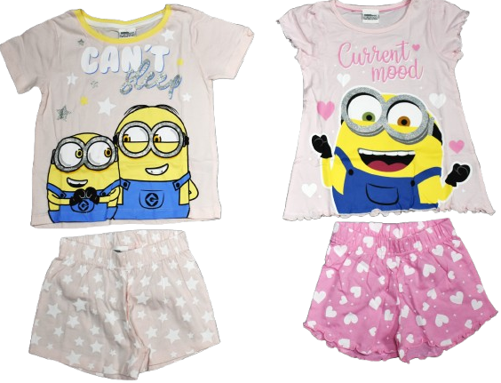 22 Girls Mixed Minions Short Pyjamas