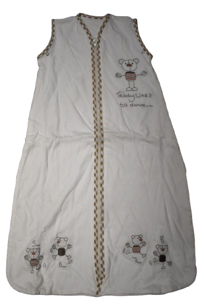 1 Teddy Likes to Dance sleeping bags grow bags 0.5 TOG Size 1 0-6 Months NOW £2.00 Dust mark On Front
