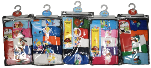90 Kids 5Pack Assorted Character Briefs Bundle