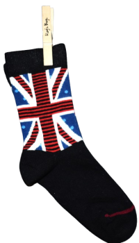 11 Boys Union Jack Socks Size 9-12