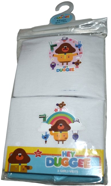 18 Girls Hey Duggee 2pack Vests