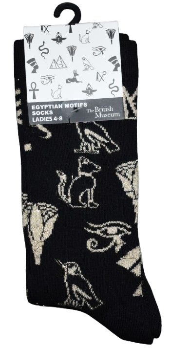 5 Pairs Of Mens Egyptian Motifs Socks Size 6-11
