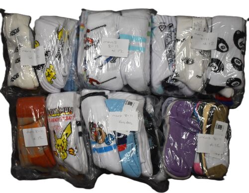 10 Dozen Men's Assorted Socks Size 8-11