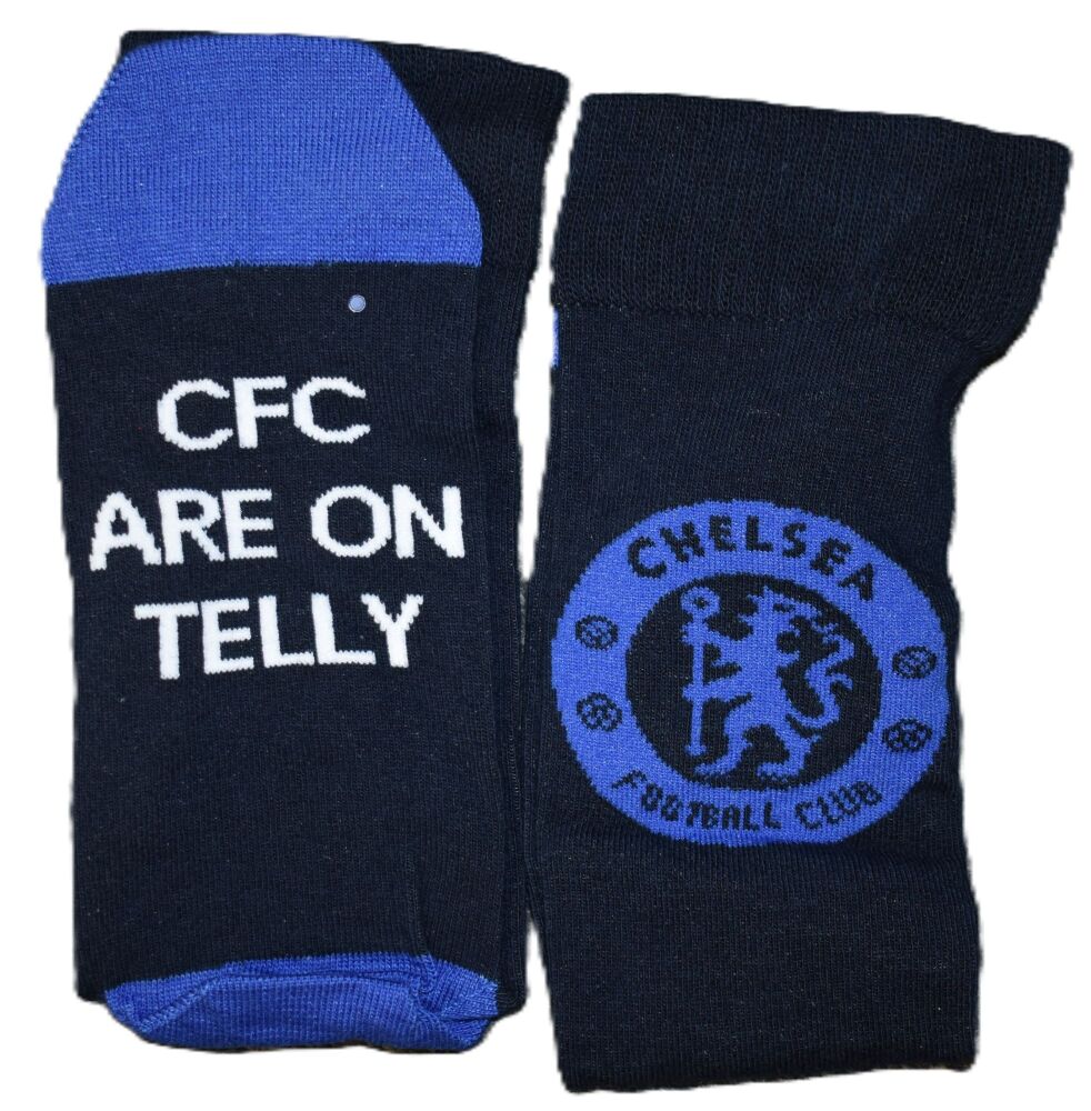 12 Pairs Of Men's Chelsea Football Club Socks CFC Are On The Telly