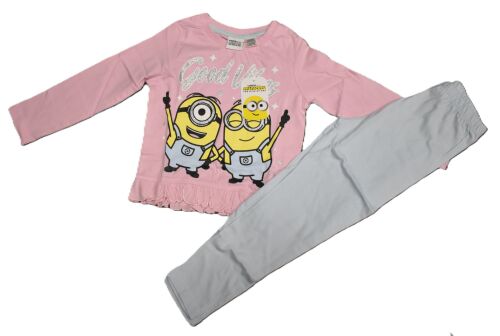 1 Girl's Minions Good Vibes Long Pyjamas Age 3-4