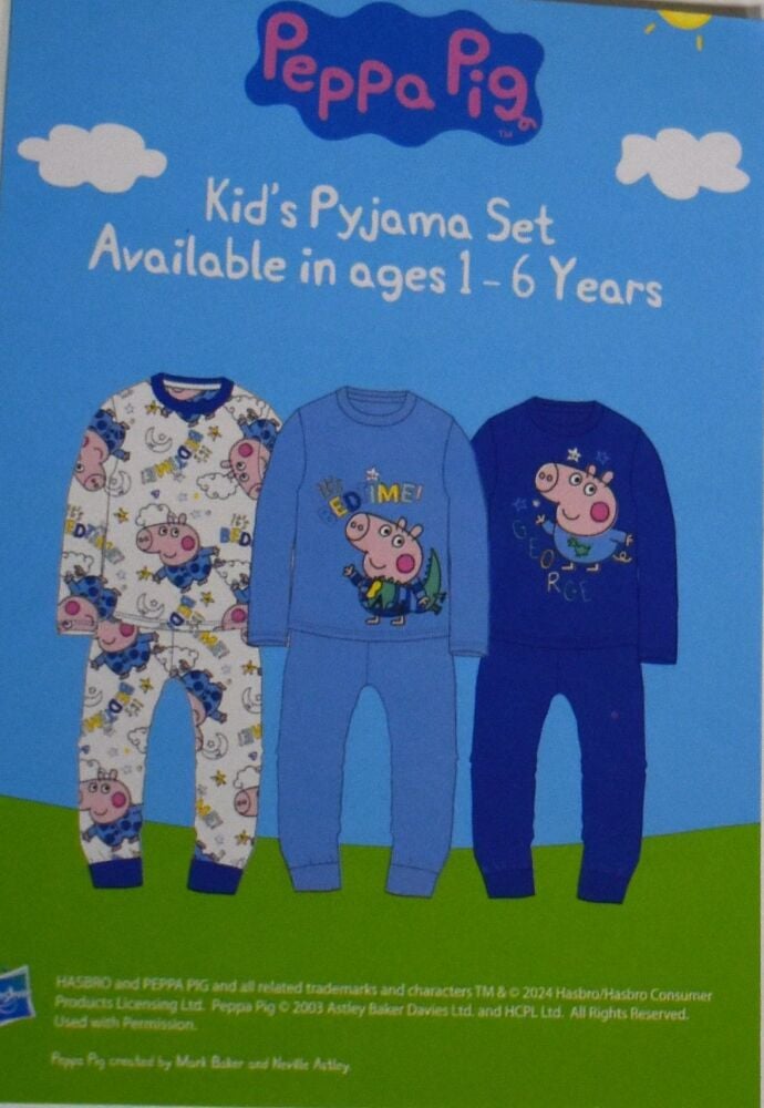 11 George Pig 3 Pack Pyjamas