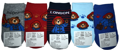 16 Kids Paddington Bear Socks