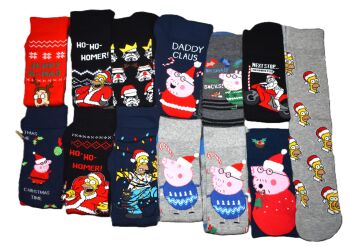 24 Pairs Of Assorted Christmas Men's Socks