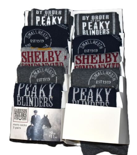 2 Packs of 5 Men's Peaky Blinders Socks