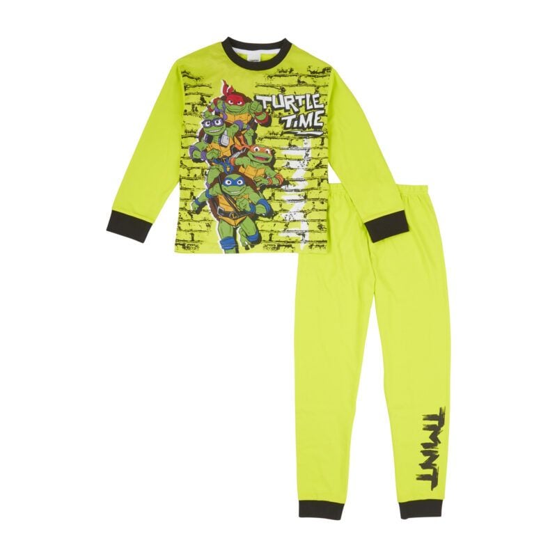 11 Boy's Pale Green Teenage Mutant Ninja Turtles Pyjamas TMNT