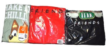 3 Ladies Assorted Character Sweatshirts Size 8-10