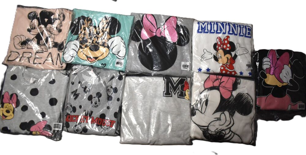 9 Ladies Minnie Mouse Sweatshirts and Hoodies Size 12-14