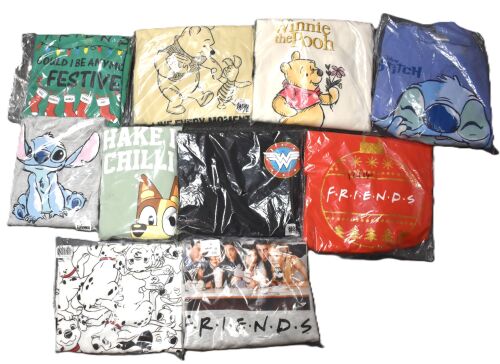 9 Ladies Assorted Charatcer Sweatshirts and Hoodies Size 12-14