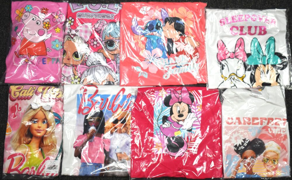14 Girls Character T-Shirt & Shorts Sets