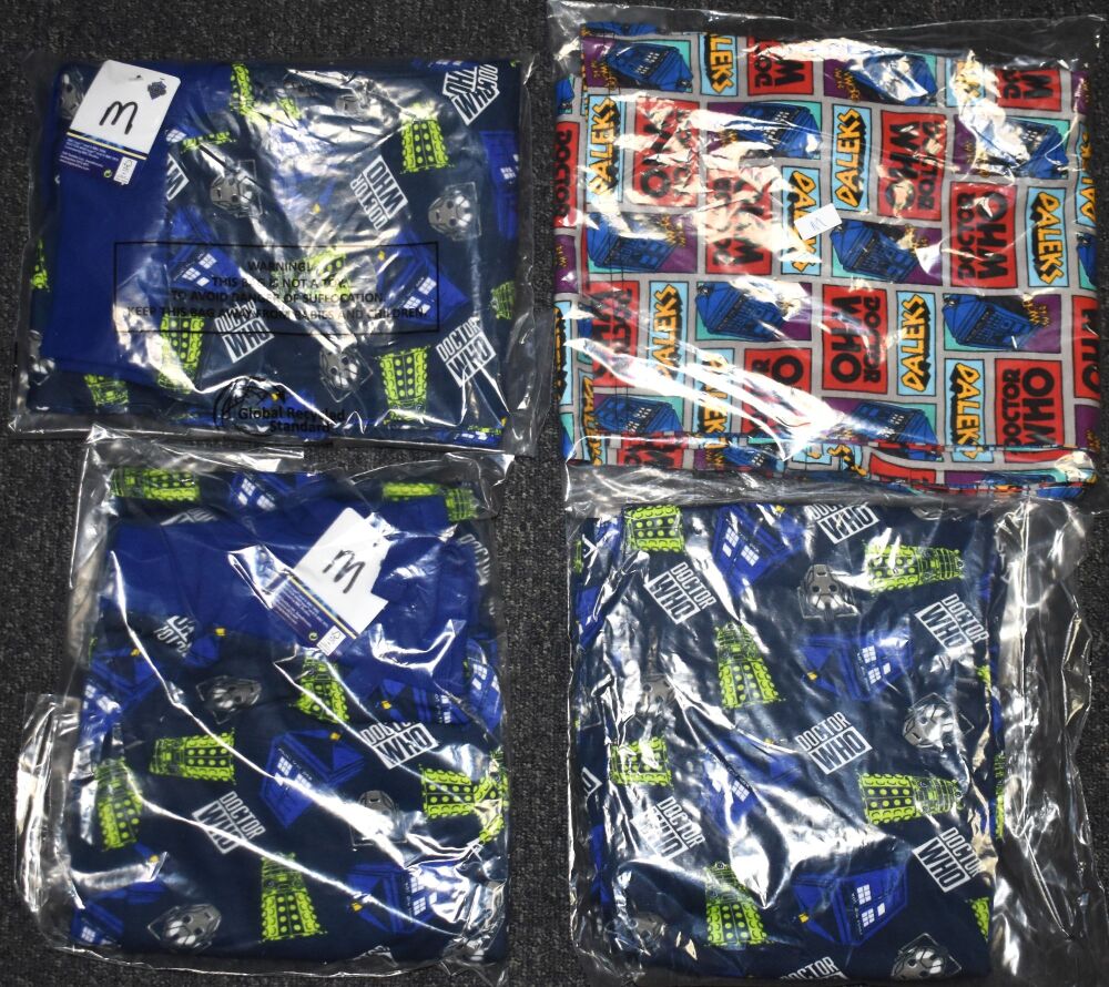 4 Mens Doctor Who Lounge Pants Size Medium