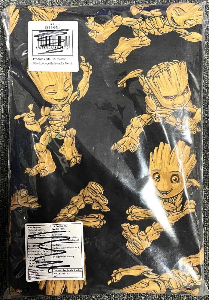 2 Mens Groot Lounge Pants Size Large