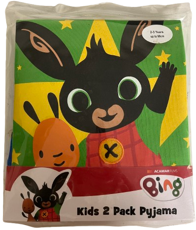 1 Boys Bing Single Pyjama Size 2-3