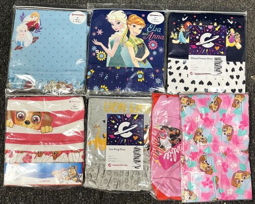 12 Assorted Character Girls Dresses