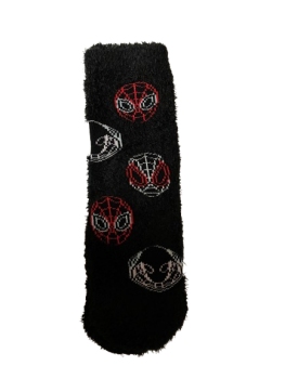 2 Pairs Of Kids Fluffy Spiderman Socks