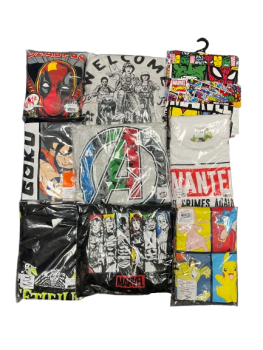 24 Mens Assorted Character Pyjamas Mainly Size Medium