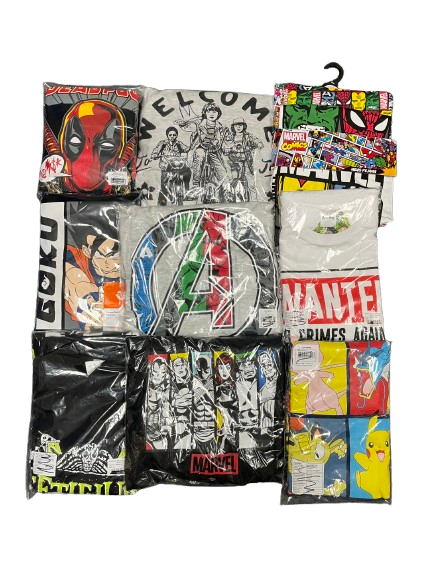 24 Mens Assorted Character Pyjamas Mainly Size Medium